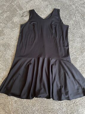 Sleeveless Black V-Neck Flared Mini Dress